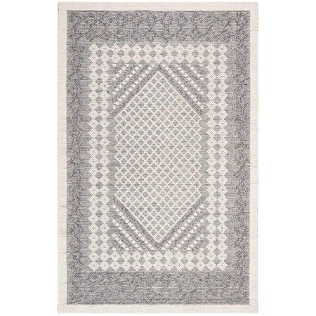 Safavieh 6 x 9 ft. Natura Hand Loomed Rectangle Area Rug Cream & Navy NAT625N-6